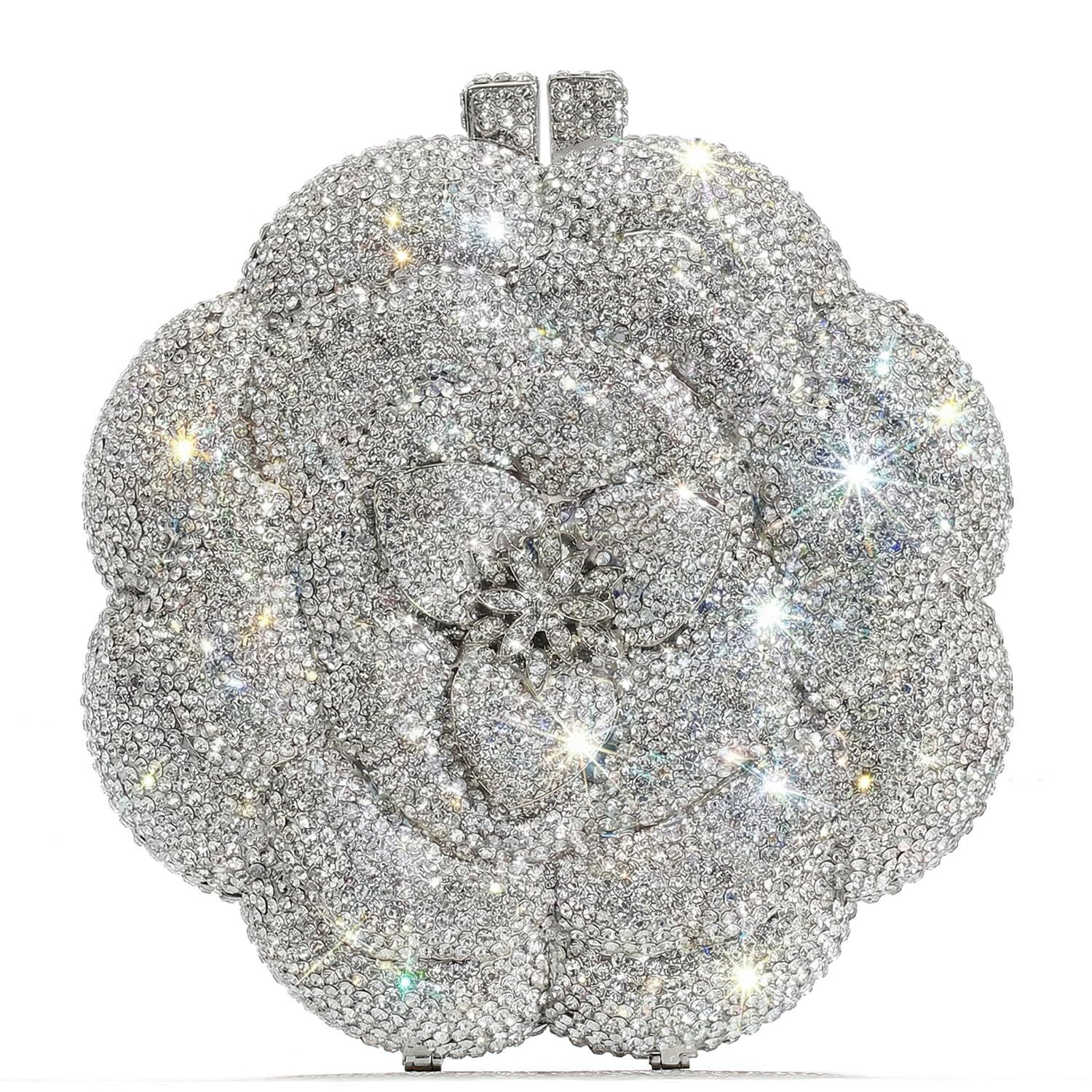 3436 Evening Bag Fashion Aaa Rhinestone Metal Chain Clutch Bag